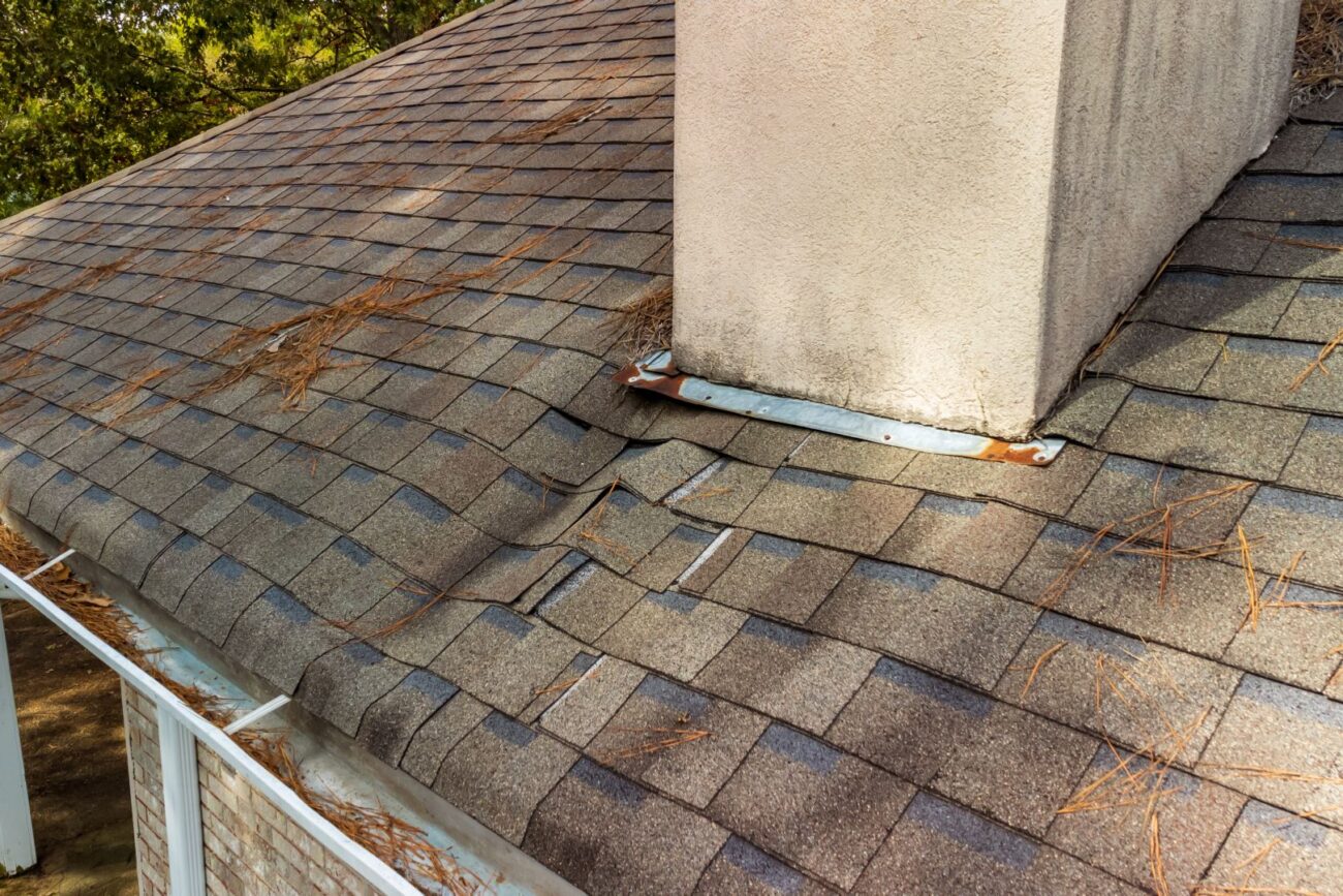 water damaged roof