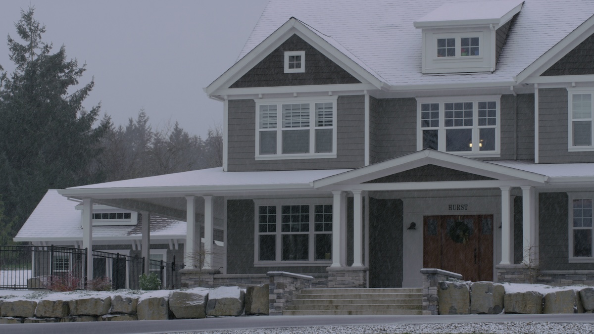 home with newly installed triple panel windows enduring winter cold